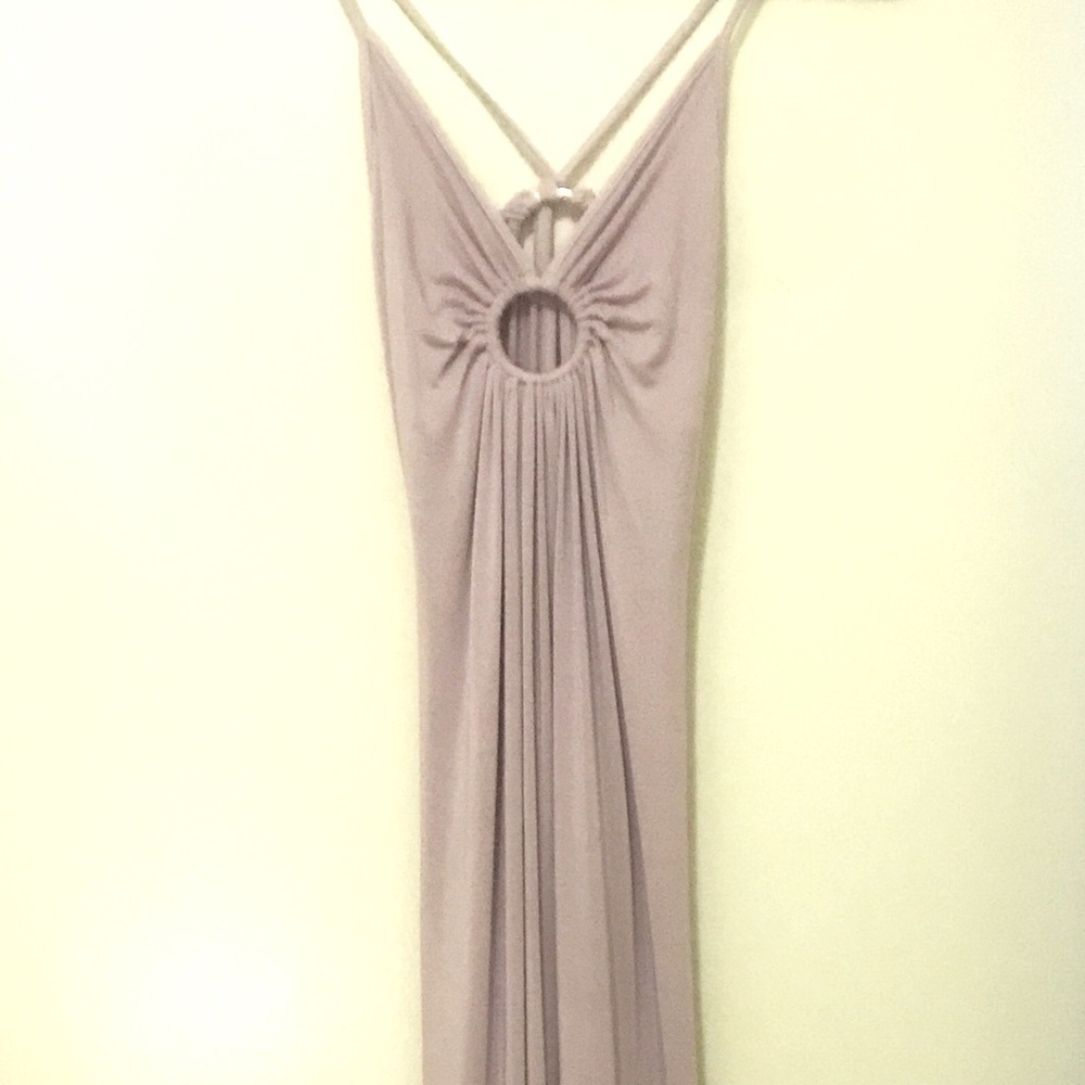 NWT Michelle Jonas Keyhole Maxi Dress in Lavender (Pink Topaz) Size Small